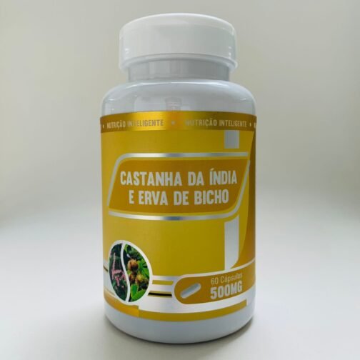 CASTANHA DA INDIA ERVA DE BICHO 500MG 60 CAPS