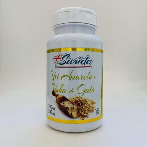 UXI AMARELO COM UNHA DE GATO 500MG 100 CAPS