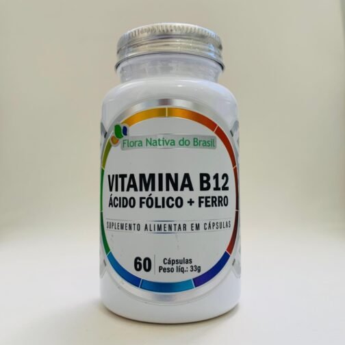 VITAMINA B12, ACIDO FOLICO + FERRO 60 CAPS - NOVO