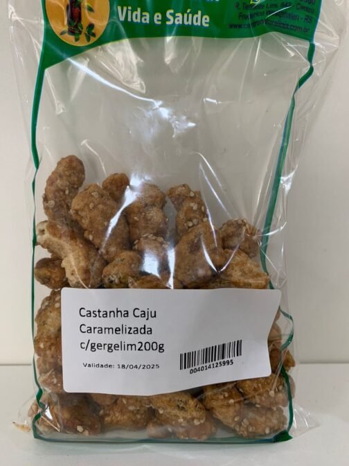 CASTANHA DE CAJU CARAMELIZADA GERGELIM 200GR