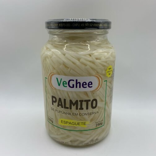 PALMITO DE PUPUNHA CONSERVA ESPAGUETE VEGHEE S/ SAL