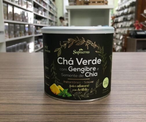CHA VERDE COM GENGIBRE E SEMENTE DE CHIA SOLUVEL - S