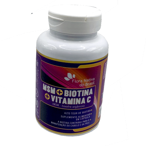 MSM + BIOTINA E VIT. C 500MG 60 CAPS