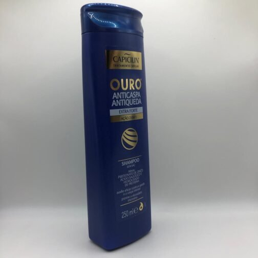SHAMPOO ANTICASPA E ANTIQUEDA OURO 250ML - Imagem 2