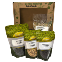 KIT GRÃOS & CIA CASTANHAS, SEMENTES E FRUTAS 850 G COM 4 PACOTES