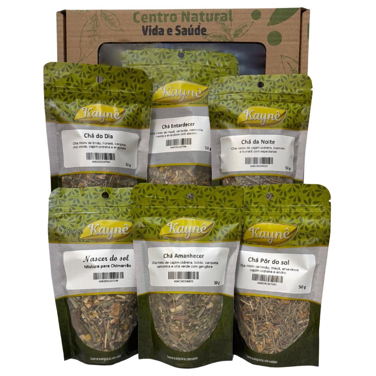 KIT CHAS DO AMANHECER AO ENTARDECER 6 UNID. 50G CADA