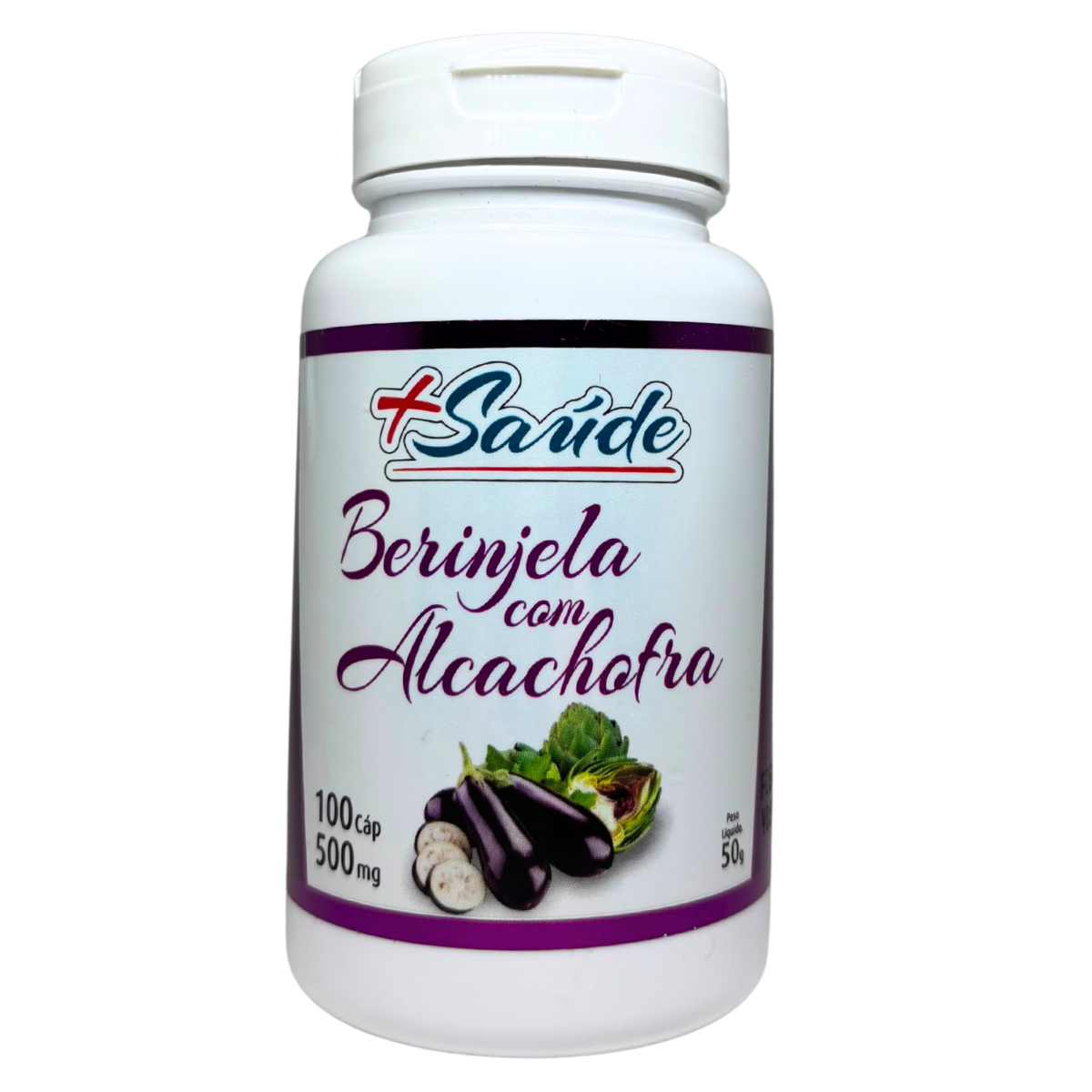 BERINJELA COM ALCACHOFRA 500MG 100 CÁPSULAS