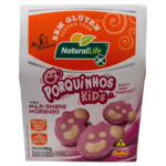 BISCOITO PORQUINHOS KIDS 100G MILKSHAKE DE MORANGO S/ GLÚTEN