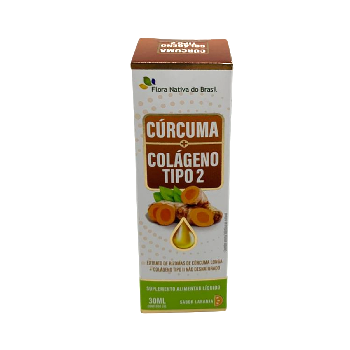 CURCUMA + COLAGENO TIPO II GOTAS 30ML SABOR LARANJA