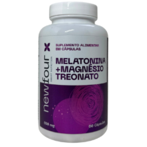 MELATONINA + MAGNÉSIO TREONATO 650MG 60 CÁPSULAS