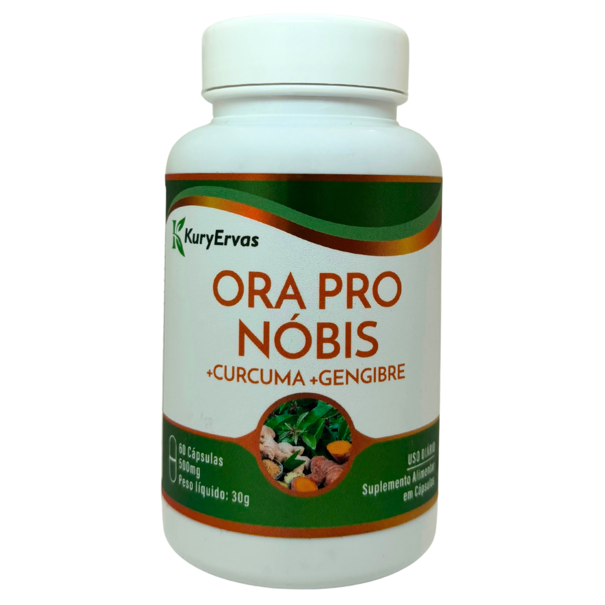 ORA-PRO-NÓBIS CÚRCUMA E GENGIBRE 500MG 60 CÁPSULAS