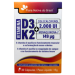 VITAMINA D3 (2000UI) + K2 (149MCG) 30 CÁPSULAS