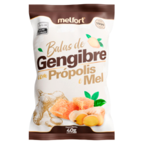 BALA DE GENGIBRE COM PROPOLIS E MEL 40G