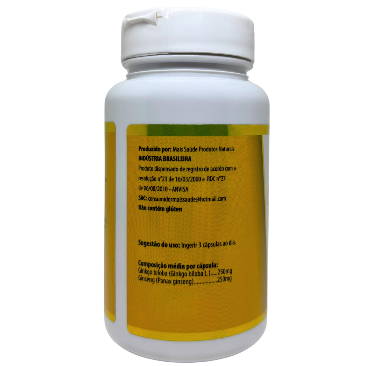 GINKGO BILOBA COM GINSENG 500MG 100 CÁPSULAS - Imagem 3