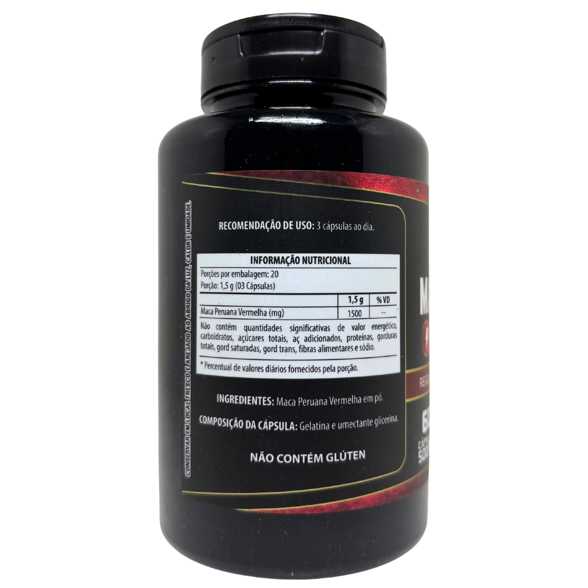 MACA VERMELHA 500MG 60 CAPS - Imagem 3