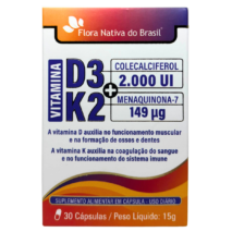 VITAMINA D3 (2000UI) + K2 (149MCG) 30 CÁPSULAS