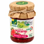 GELEIA DE MORANGO S/AÇÚCAR 180G ORGÂNICO