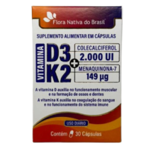 VITAMINA D3 (2000UI) + K2 (149MCG) 30 CÁPSULAS